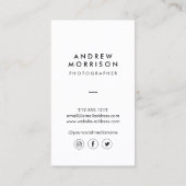 Minimalistischer Kamerahograf Visitenkarte (Rückseite)