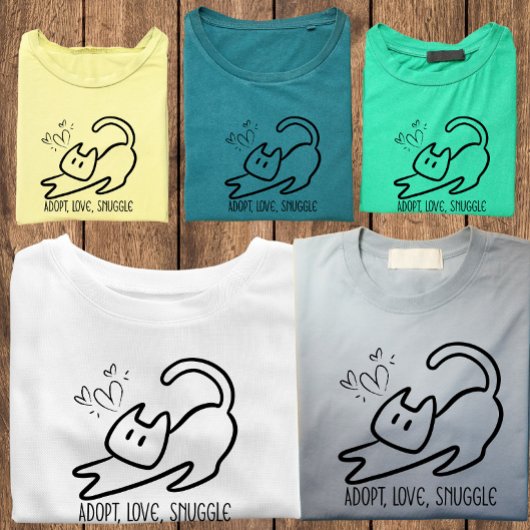 Minimalistischer Katzenelternteil T-Shirt