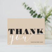 Minimalistischer Kauf eines modernen Unternehmens Dankeskarte (Stehend Vorderseite)