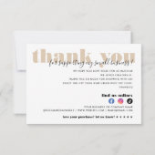 Minimalistischer Kauf eines modernen Unternehmens Dankeskarte (Rückseite)