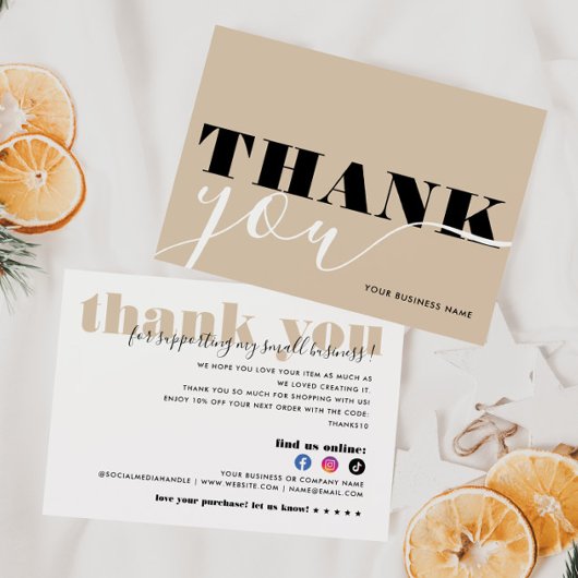 Minimalistischer Kauf eines modernen Unternehmens Dankeskarte