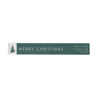 Minimalistischer Kiefernbaum Grüner Weihnachtsfeie