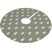 Minimalistischer Kiefernbaum Neutral Boho Farmhous Polyester Weihnachtsbaumdecke (Schrägansicht)
