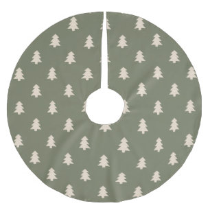 Minimalistischer Kiefernbaum Neutral Boho Farmhous Polyester Weihnachtsbaumdecke