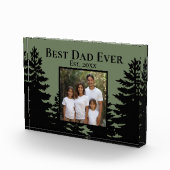 Minimalistischer Kiefernbaum zum besten Vater alle Fotoblock (Rechts)