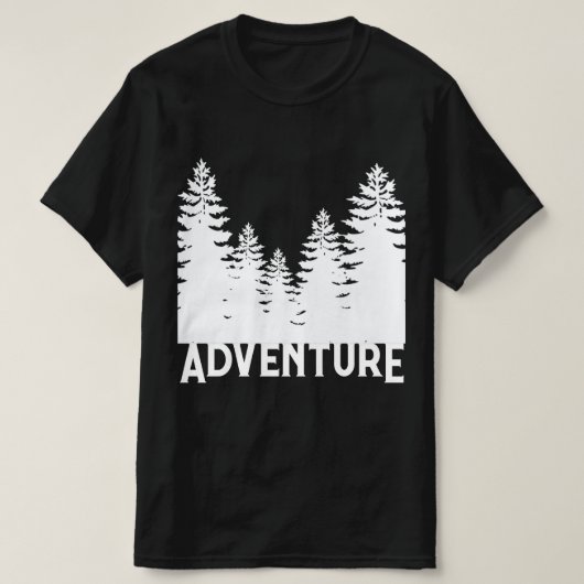 Minimalistischer Kiefernwald Abenteuer T-000 T-Shirt (Design vorne)
