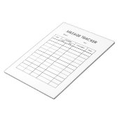 Minimalistischer Kilometerzähler Notizblock (angewinkelt)