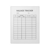 Minimalistischer Kilometerzähler Notizblock (Rotiert)