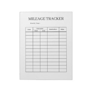 Minimalistischer Kilometerzähler-Notizblock Notizblock