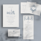 Minimalistischer Kirchenort Sketch Klassische Hoch Einladung