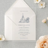 Minimalistischer kirchlicher Veranstaltungsort Zei Einladung