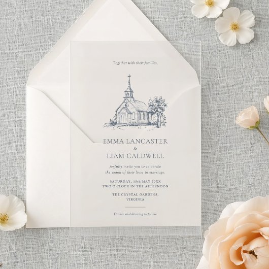 Minimalistischer kirchlicher Veranstaltungsort Zei Einladung