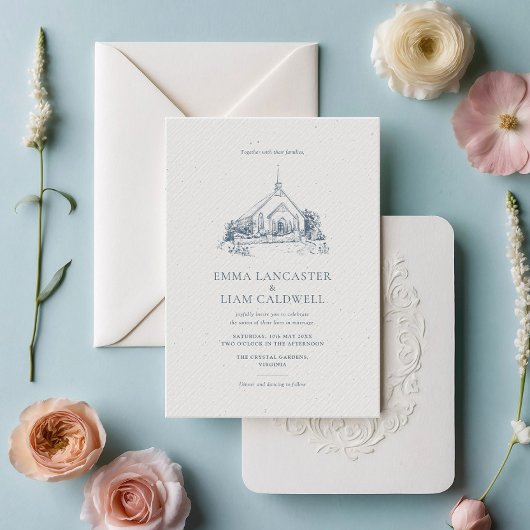 Minimalistischer kirchlicher Veranstaltungsort Zei Einladung