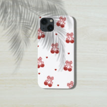 Minimalistischer Kirsch-Schleifen-Handyhülle iPhon