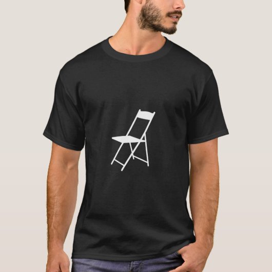Minimalistischer Klappstuhl T-Shirt (Vorderseite)