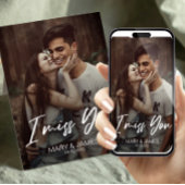 Minimalistischer Klassiker lustig Ich vermisse dic Postkarte