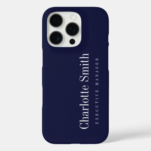 Minimalistischer klassischer Beruflicher Name Case-Mate iPhone Hülle (Rückseite)
