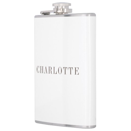 Minimalistischer klassischer Beruflicher Name Flachmann (Links)