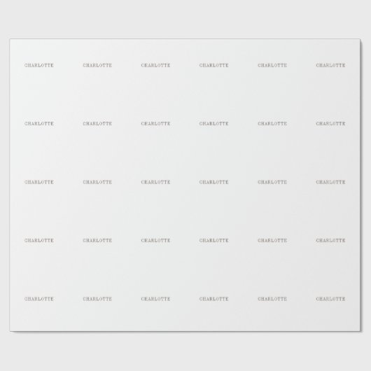 Minimalistischer klassischer Beruflicher Name Geschenkpapier (Flach)