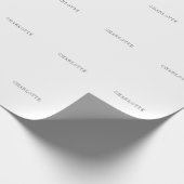 Minimalistischer klassischer Beruflicher Name Geschenkpapier (Ecke)
