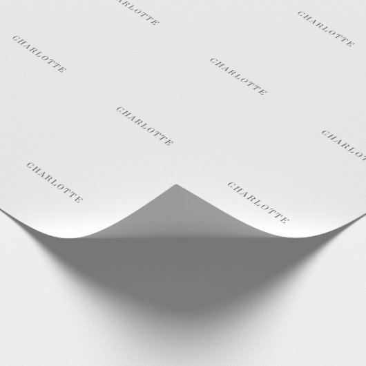 Minimalistischer klassischer Beruflicher Name Geschenkpapier (Ecke)