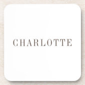 Minimalistischer klassischer Beruflicher Name Getränkeuntersetzer (Vorderseite)