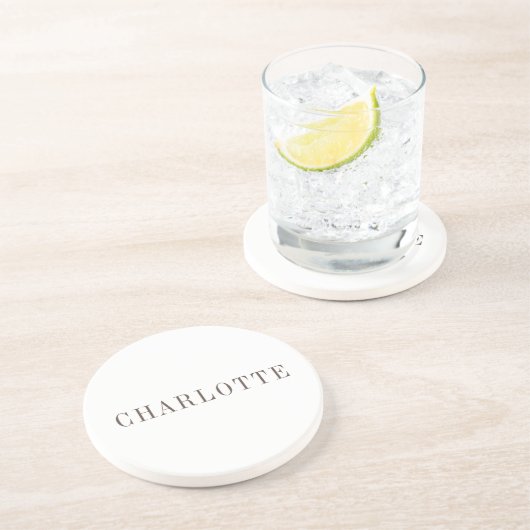 Minimalistischer klassischer Beruflicher Name Getränkeuntersetzer (Seite)