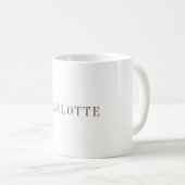 Minimalistischer klassischer Beruflicher Name Kaffeetasse (VorderseiteRechts)
