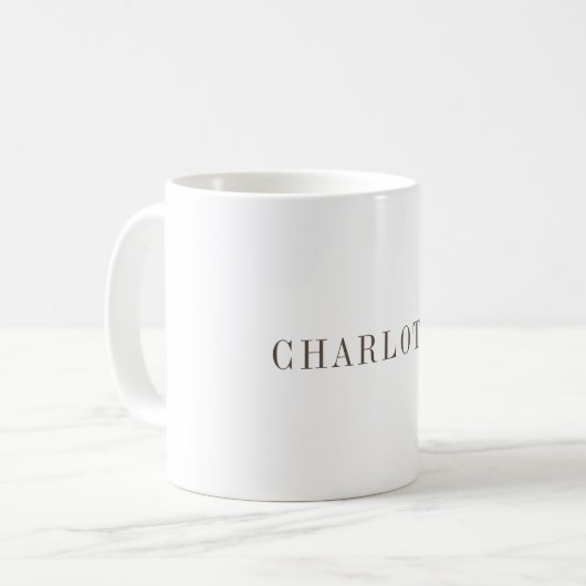 Minimalistischer klassischer Beruflicher Name Kaffeetasse (Vorderseite Links)