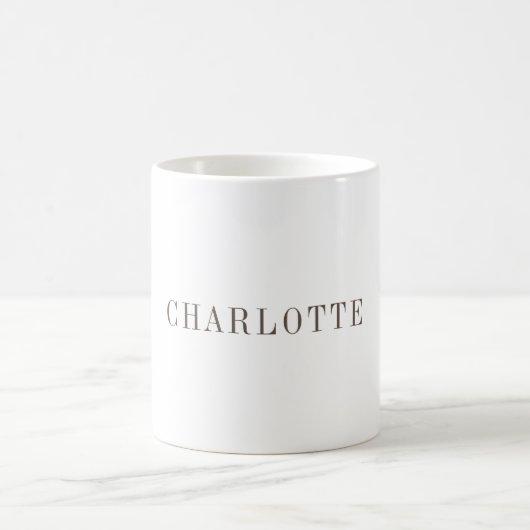 Minimalistischer klassischer Beruflicher Name Kaffeetasse (Mittel)