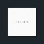 Minimalistischer klassischer Beruflicher Name Leinwanddruck<br><div class="desc">Verschiedene Größen- und Typoptionen,  leicht zu bedienendes Erstellungswerkzeug. Sie müssen nur den Namen ändern.</div>