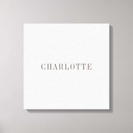 Minimalistischer klassischer Beruflicher Name Leinwanddruck (Vorderseite)