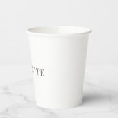Minimalistischer klassischer Beruflicher Name Pappbecher (Links)