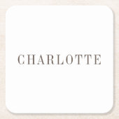 Minimalistischer klassischer Beruflicher Name Rechteckiger Pappuntersetzer (Vorderseite)