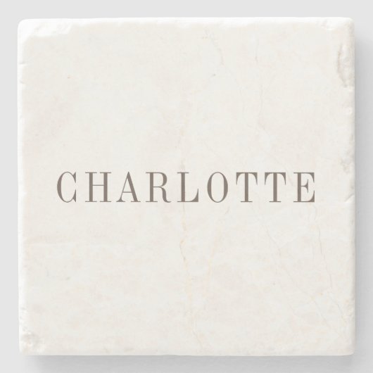 Minimalistischer klassischer Beruflicher Name Steinuntersetzer (Vorderseite)