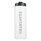 Minimalistischer klassischer Beruflicher Name Thermosbecher (Vorderseite)