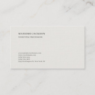 Minimalistischer Klassischer Leinen-Professional Visitenkarte