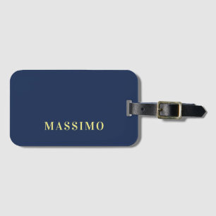 Minimalistischer Klassischer Professioneller Blau Gepäckanhänger