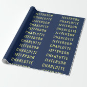 Minimalistischer Klassischer Professioneller Blau Geschenkpapier (Ungerollt)