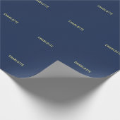 Minimalistischer Klassischer Professioneller Blau  Geschenkpapier (Ecke)