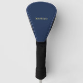 Minimalistischer Klassischer Professioneller Blau Golf Headcover (Vorderseite)