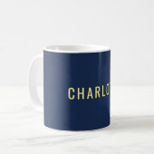 Minimalistischer Klassischer Professioneller Blau  Kaffeetasse (Vorderseite Links)