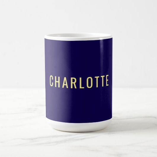 Minimalistischer Klassischer Professioneller Blau Kaffeetasse (Mittel)