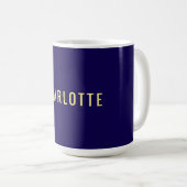 Minimalistischer Klassischer Professioneller Blau Kaffeetasse (VorderseiteRechts)