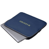 Minimalistischer Klassischer Professioneller Blau  Laptopschutzhülle (Vorne Knopf)