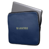 Minimalistischer Klassischer Professioneller Blau  Laptopschutzhülle (Vorderseite Links)