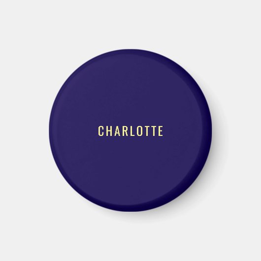 Minimalistischer Klassischer Professioneller Blau Magnet (Vorne)