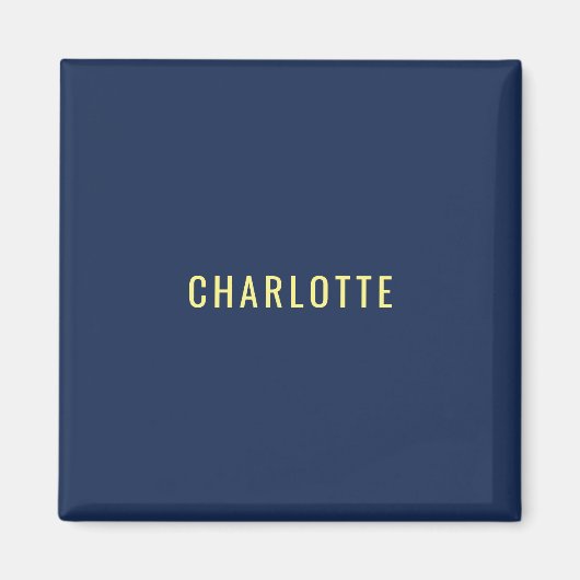 Minimalistischer Klassischer Professioneller Blau Magnet (Vorne)