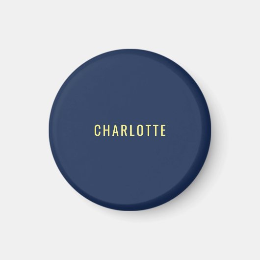Minimalistischer Klassischer Professioneller Blau Magnet (Vorne)
