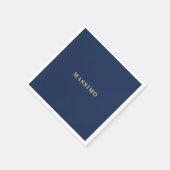 Minimalistischer Klassischer Professioneller Blau Serviette (Ecke)